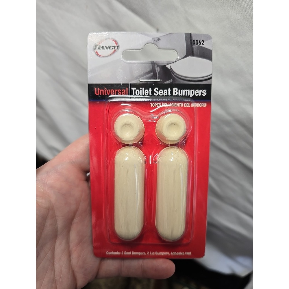 Danco Universal Toilet Seat Bumper Kit 4-Piece Stick-On NIPS 10062